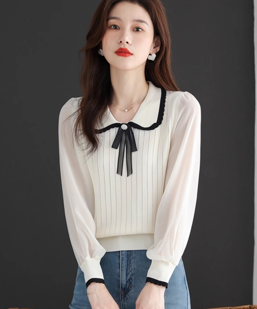 Splice shirt bottoming shirt for women