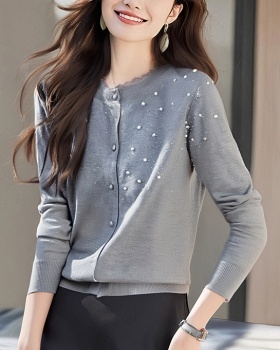 Spring knitted cardigan lace sweater for women