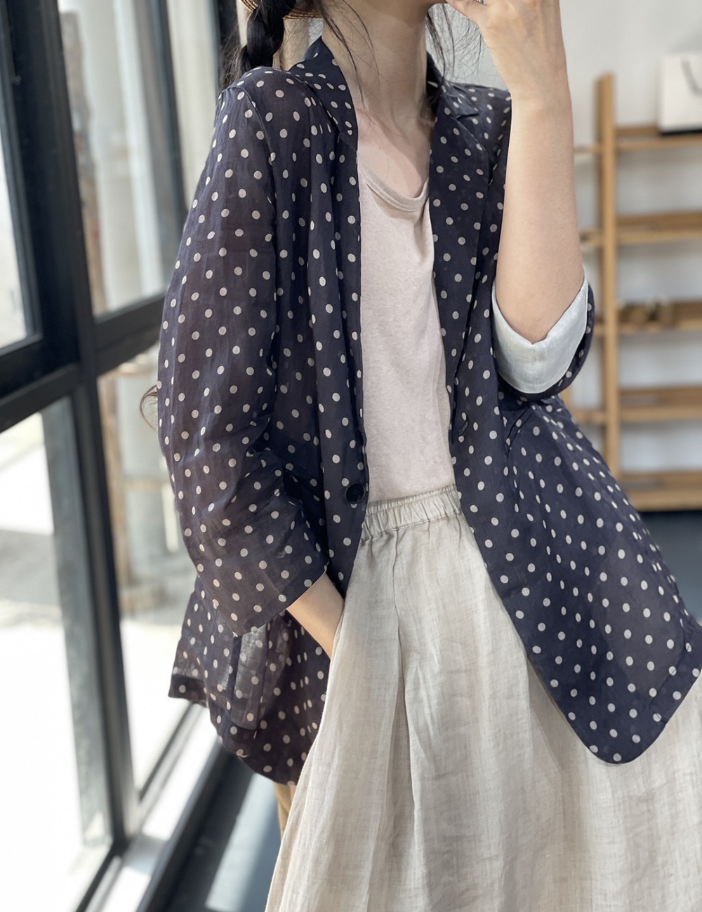 Casual art coat thin slim business suit for women