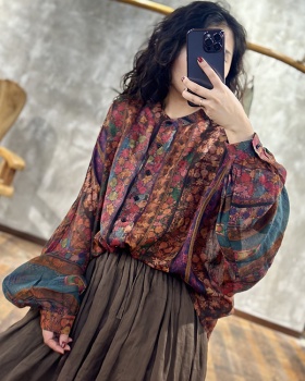 Casual mixed colors spring and autumn long sleeve shirt