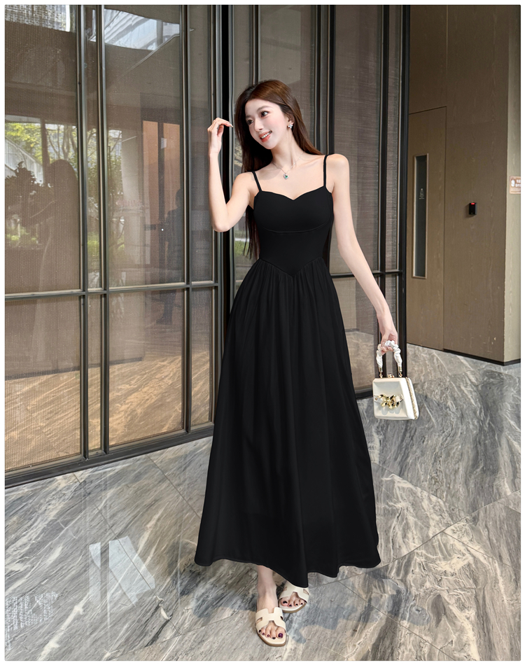 Sling tender long dress white summer dress for women