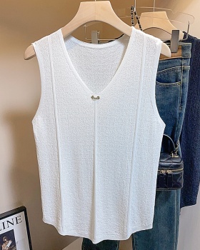 Sleeveless large yard vest thin ice silk tops for women