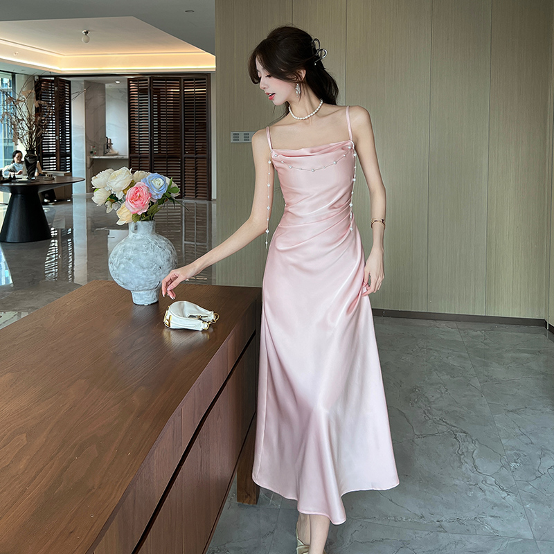 Mermaid sling slim light luxury temperament dress for women