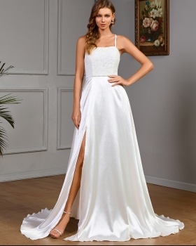 Banquet sleeveless dress sling pure formal dress