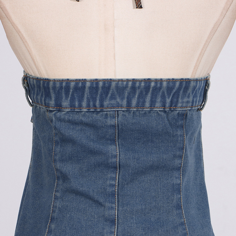 Sling spicegirl vest denim slim tops for women