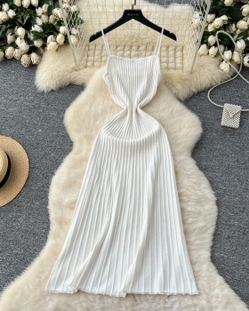 Slim temperament long dress knitted dress for women