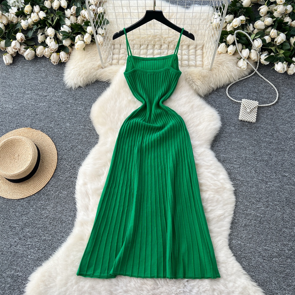 Slim temperament long dress knitted dress for women