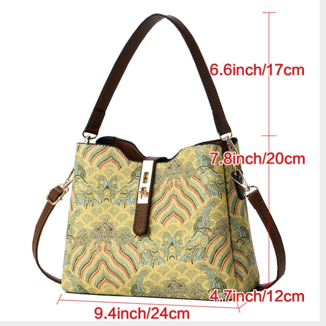 High capacity bucket bag shoulder bag for women