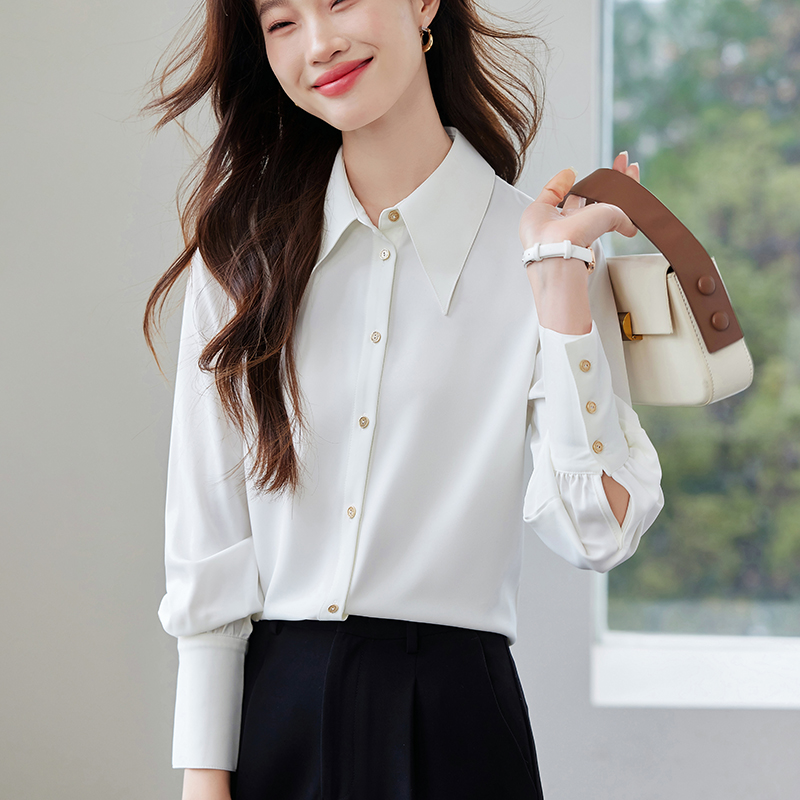 Temperament short shirt spring and autumn tops