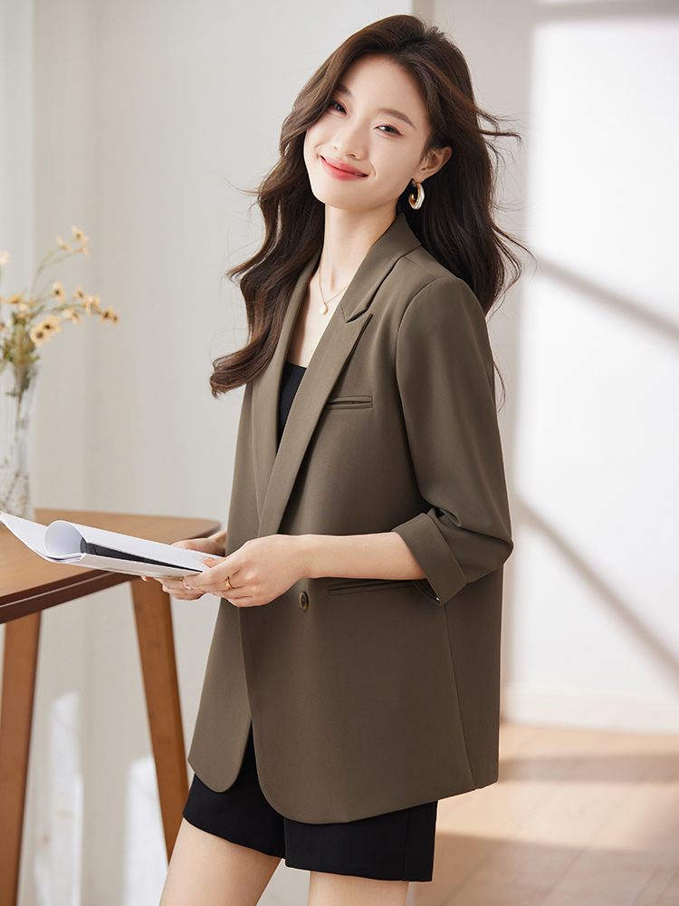 Loose short sleeve business suit Casual coat for women