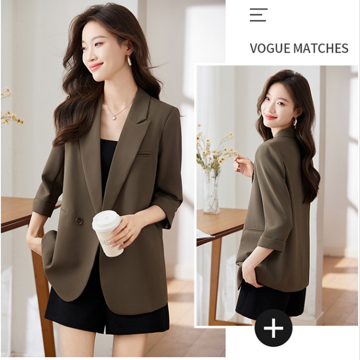 Loose short sleeve business suit Casual coat for women