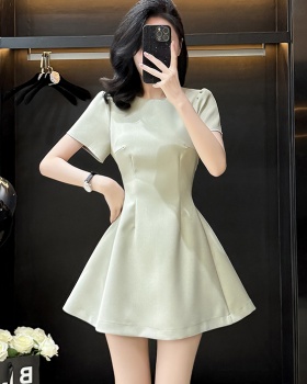 Slim temperament dress green formal dress for women