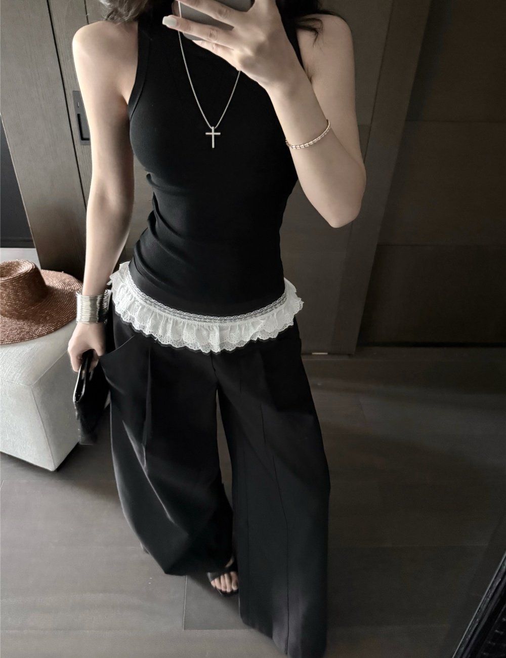 Loose Casual vest sexy suit pants 2pcs set for women