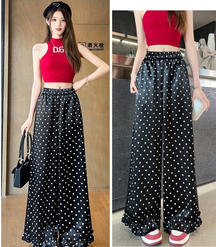 Spring and summer drape Casual wide leg pants for women