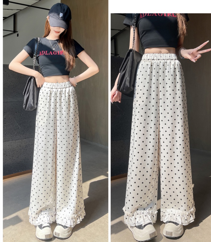 Spring and summer drape Casual wide leg pants for women