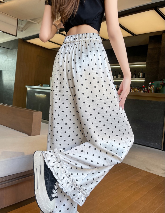 Spring and summer drape Casual wide leg pants for women