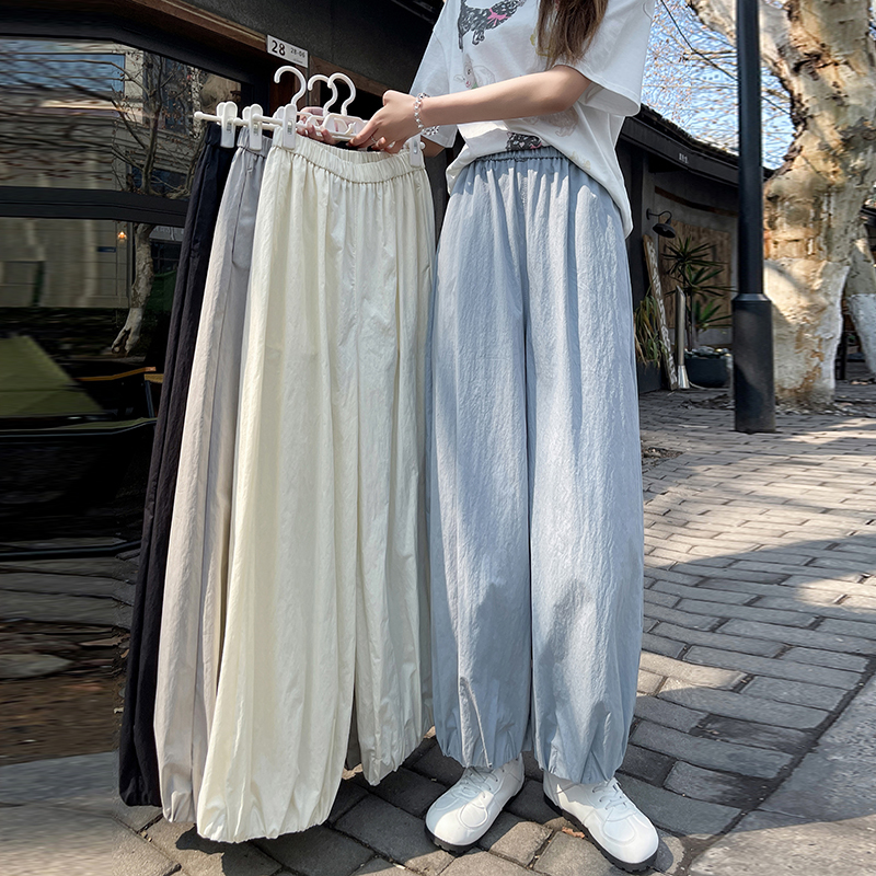 Casual carrot pants high waist nine pants for women