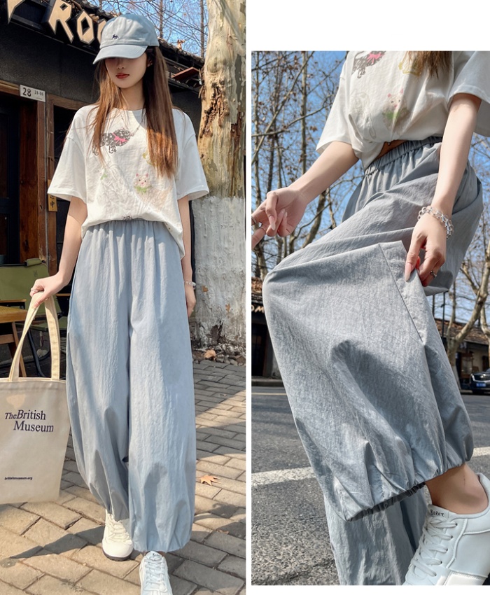 Casual carrot pants high waist nine pants for women