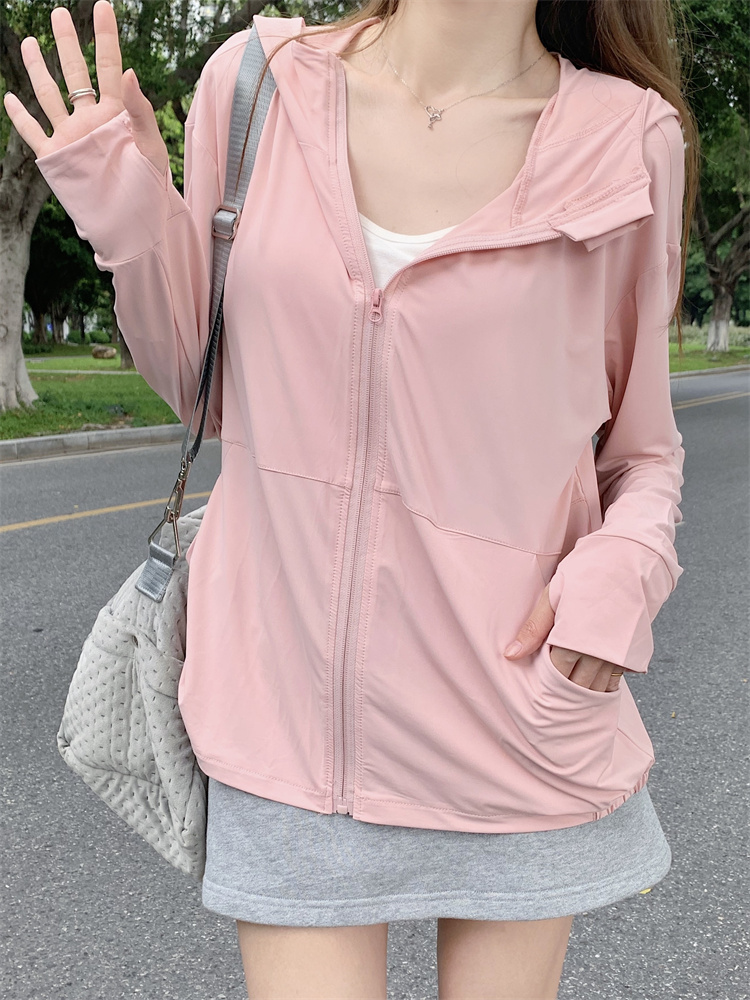 Summer ice silk sun shirt thin couples coat for women