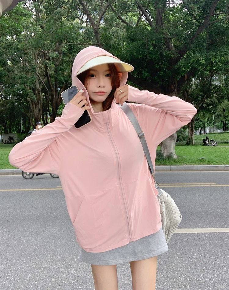 Summer ice silk sun shirt thin couples coat for women