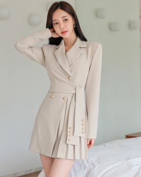 Crimp frenum Korean style coat temperament slim dress