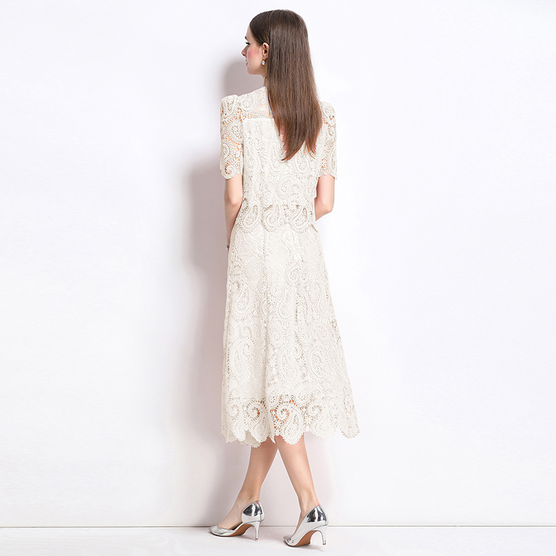 Light luxury chanelstyle lace skirt 2pcs set