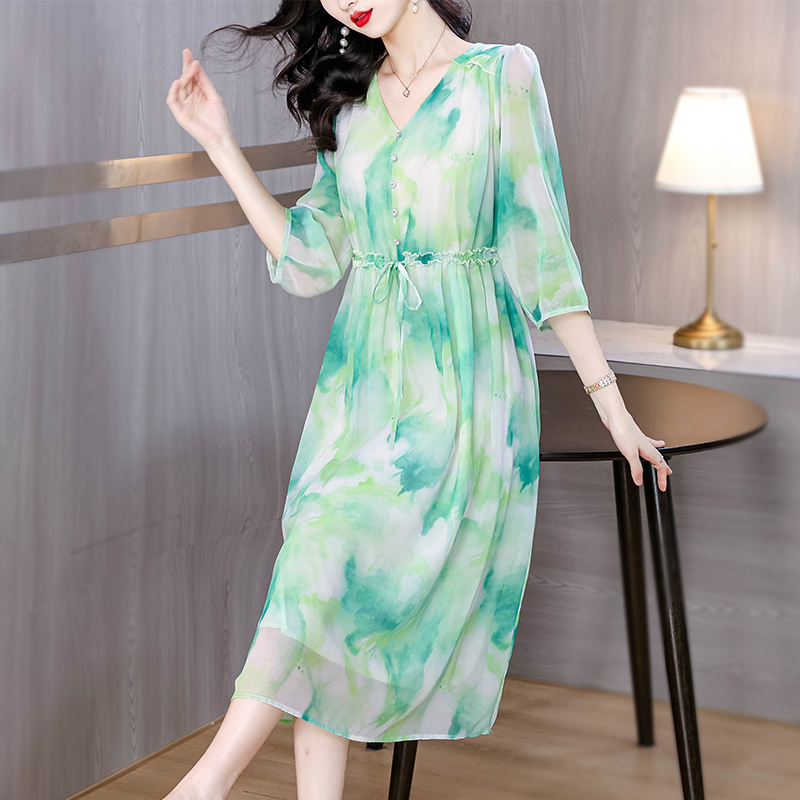 Summer refinement dress tender beautiful long dress