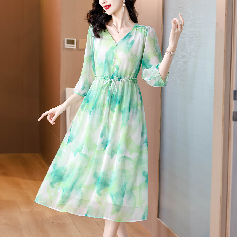 Summer refinement dress tender beautiful long dress