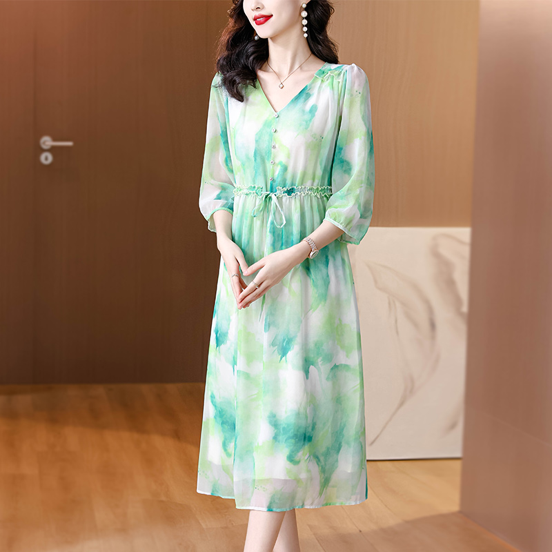 Summer refinement dress tender beautiful long dress