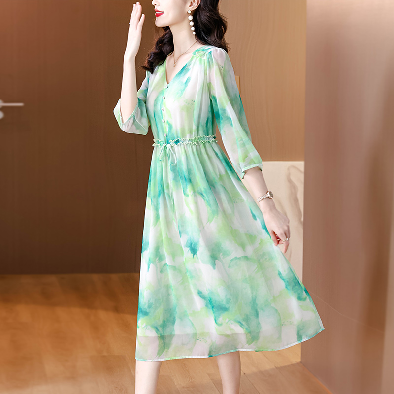 Summer refinement dress tender beautiful long dress