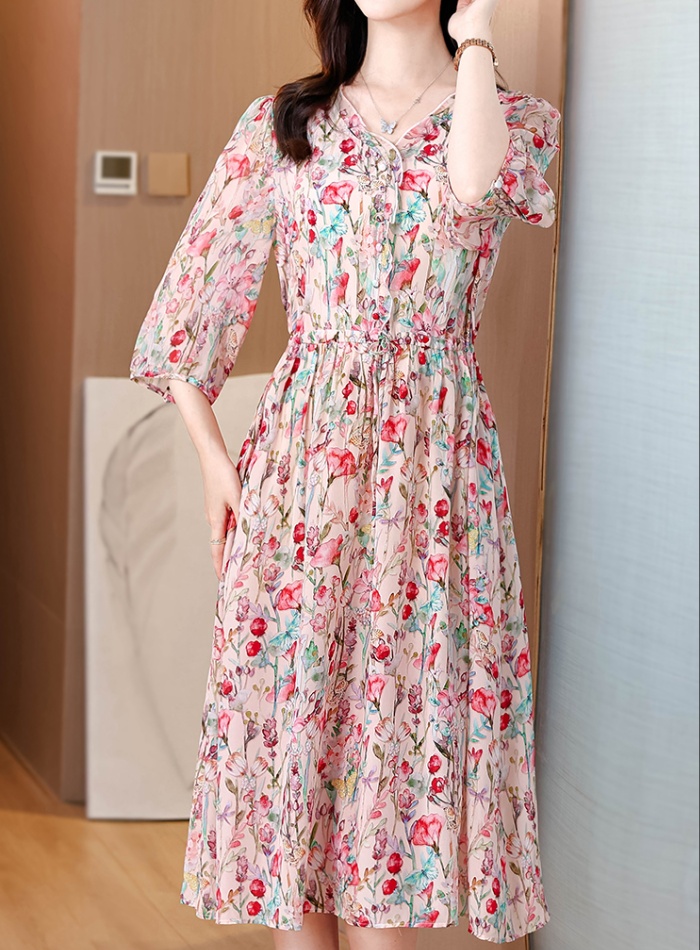 Summer sweet printing fashion temperament dress for women