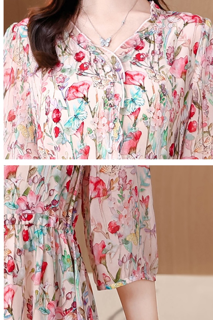 Summer sweet printing fashion temperament dress for women