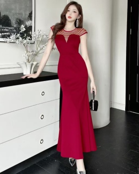 Slim temperament long dress ladies evening dress