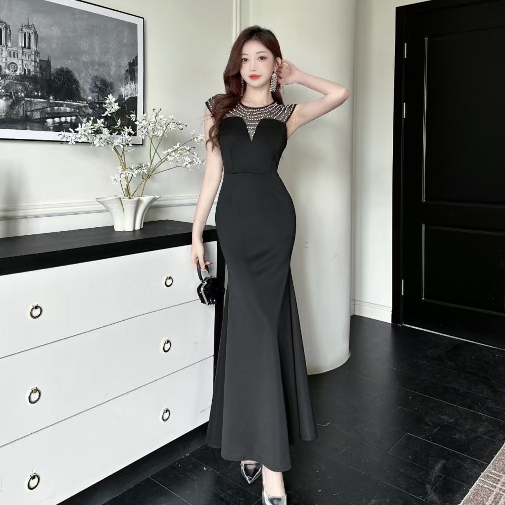 Slim temperament long dress ladies evening dress