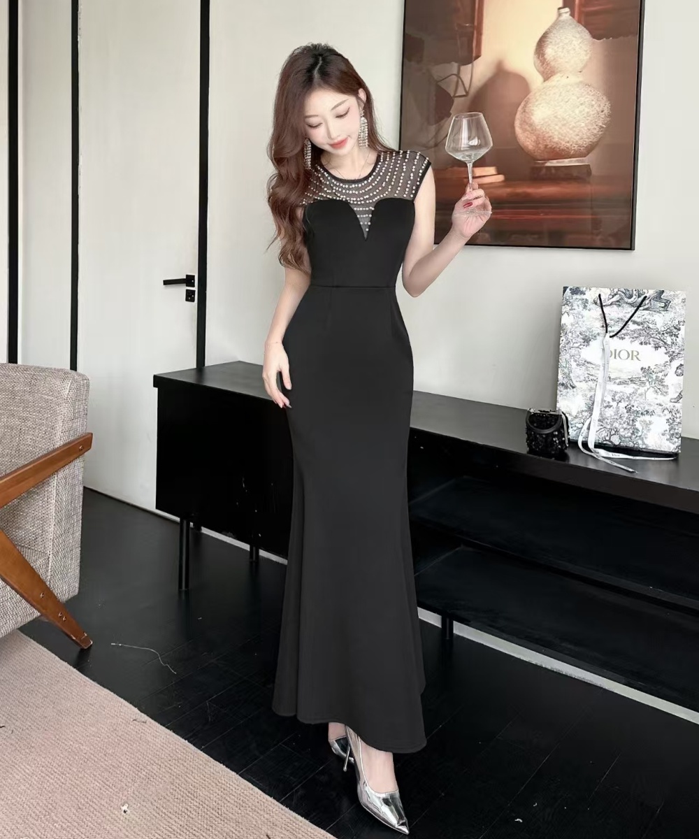 Slim temperament long dress ladies evening dress