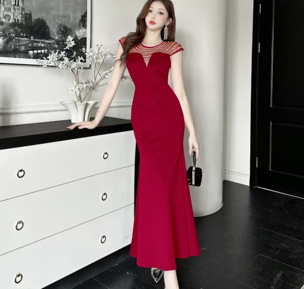 Slim temperament long dress ladies evening dress