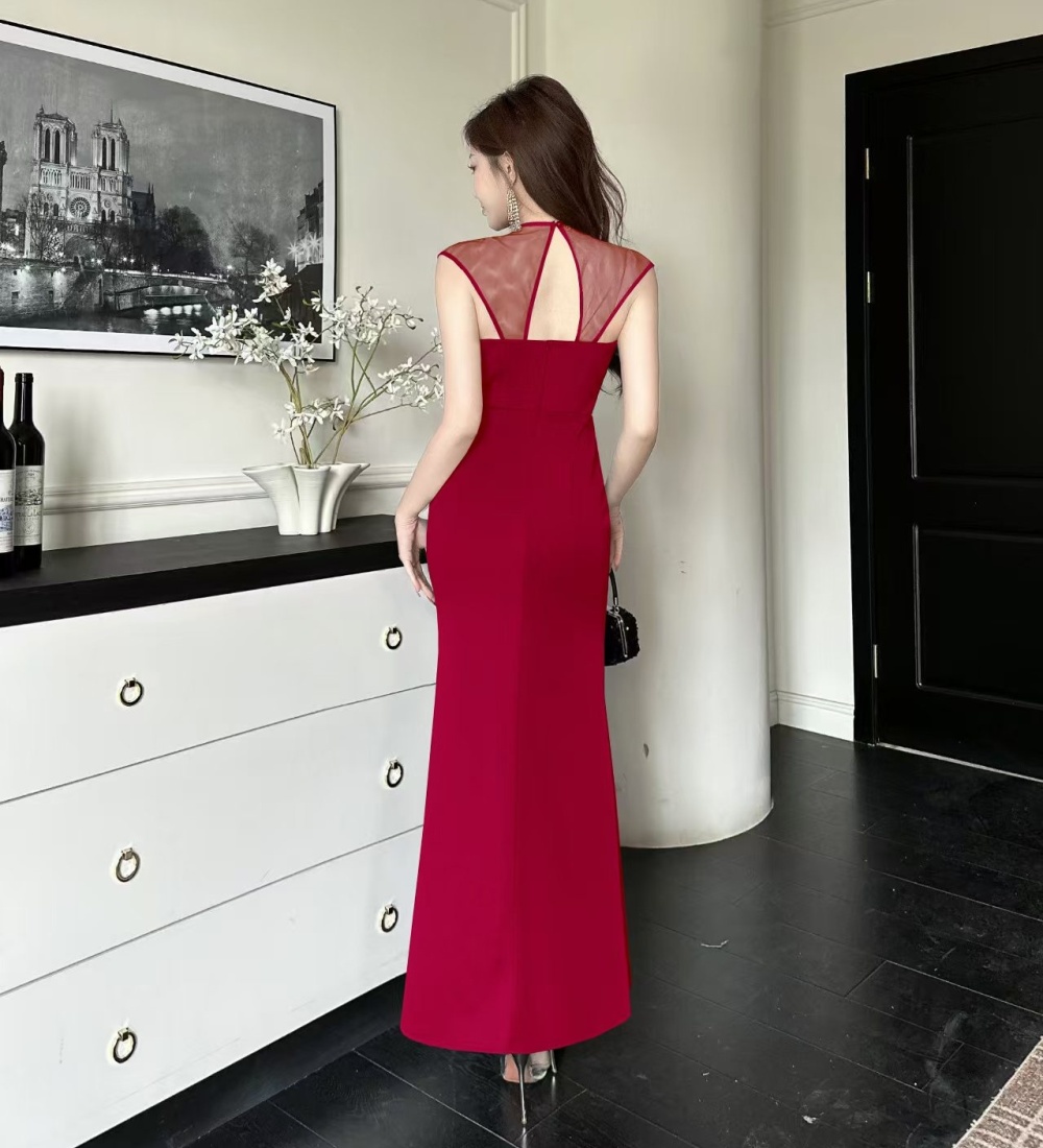 Slim temperament long dress ladies evening dress