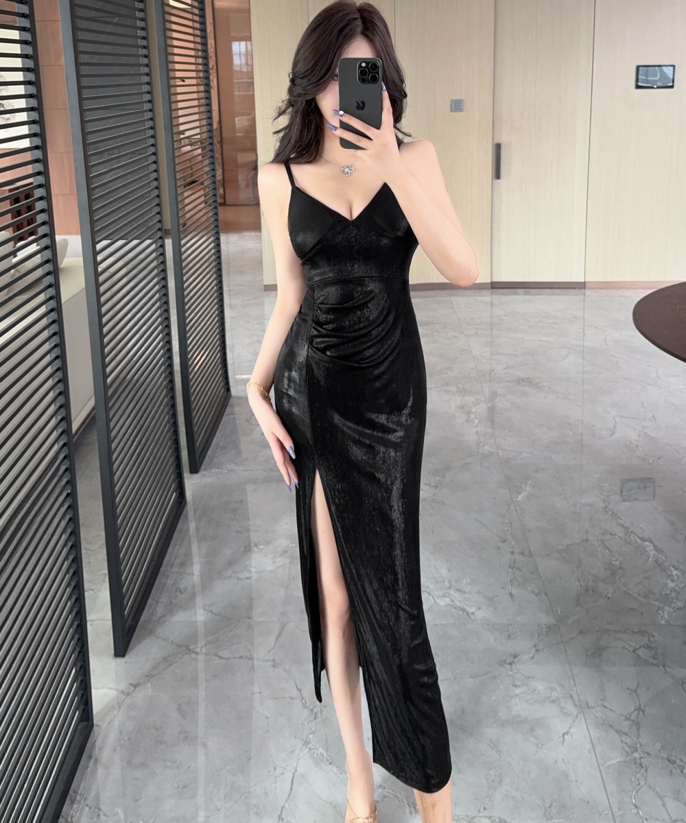 Banquet temperament formal dress sexy glitter dress