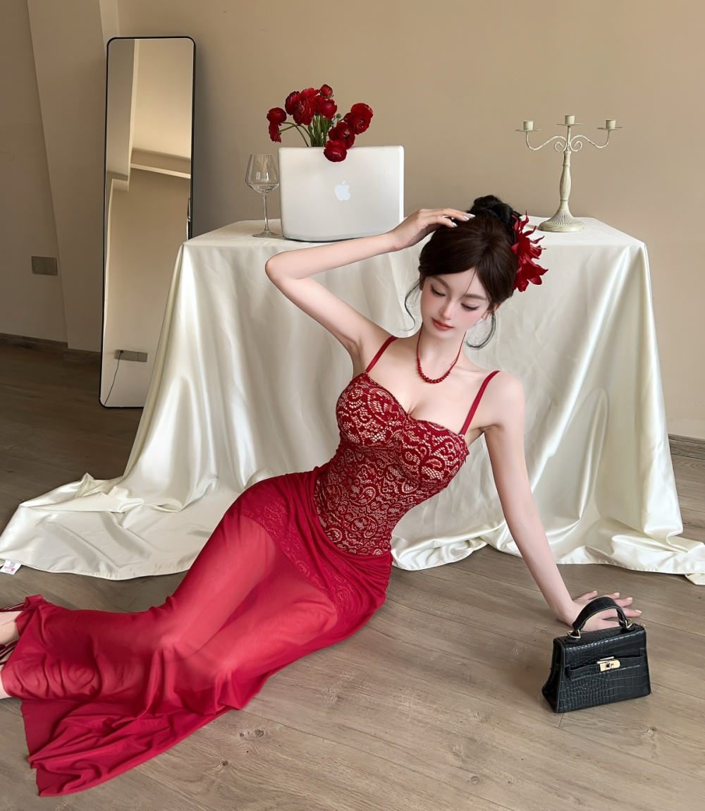 Sling temperament formal dress mermaid dress for women