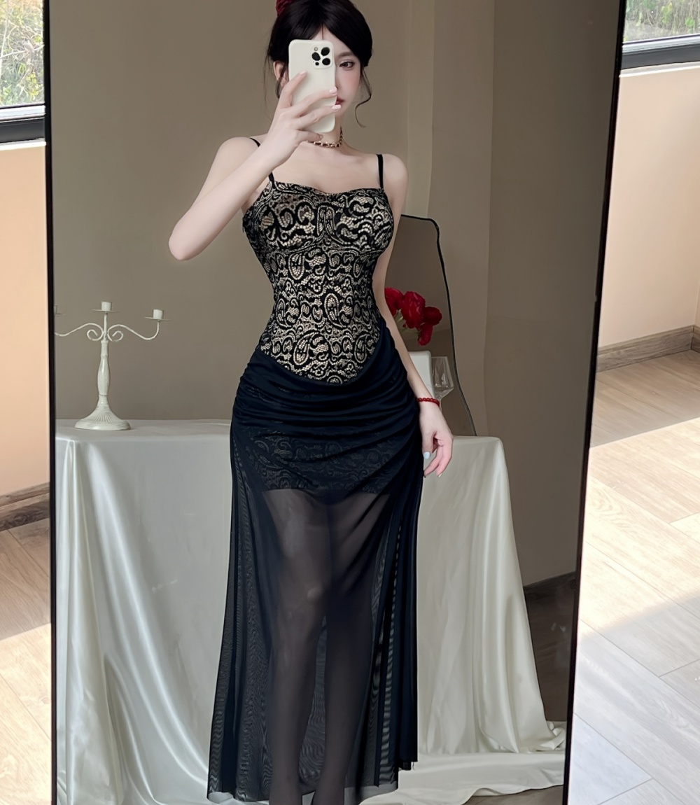 Sling temperament formal dress mermaid dress for women