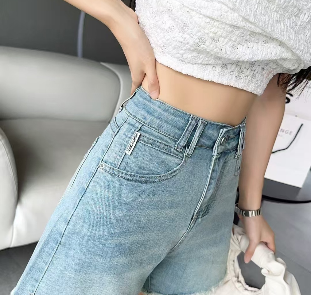 A-line summer short jeans retro slim shorts for women