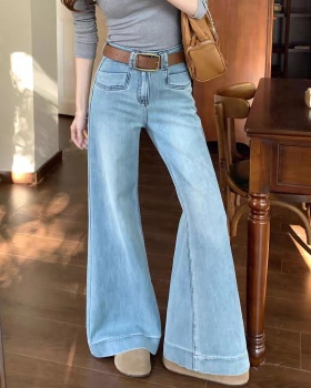 Straight summer jeans retro all-match long pants