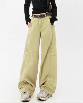 Lengthen beige pants lazy khaki long pants for women