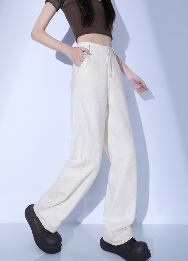 Splice Casual wide leg pants loose jeans for women