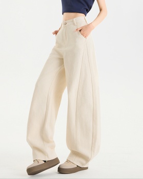 Apricot lengthen long pants straight jeans for women