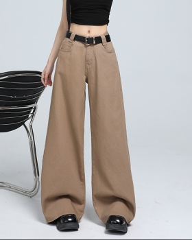 Nine tenths lengthen wide leg pants loose jeans