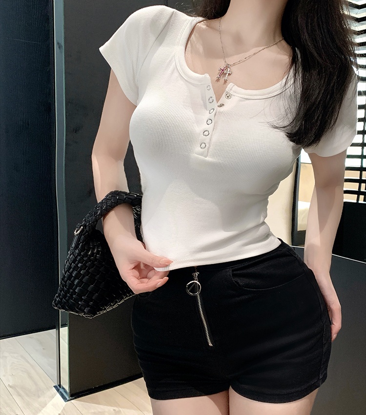 Tender tight T-shirt short sleeve tops for women