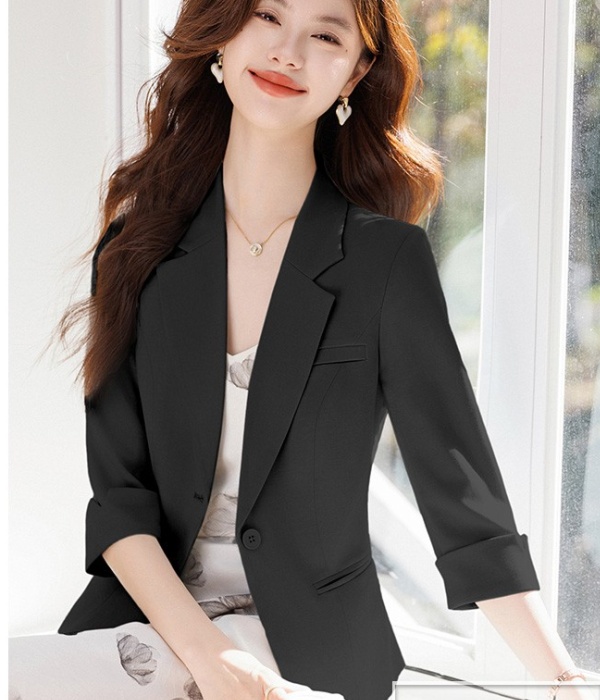 Short sleeve overalls coat profession business suit for women