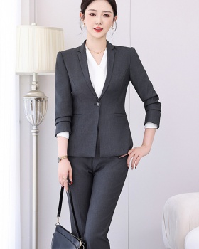 Overalls suit pants profession coat 2pcs set for women