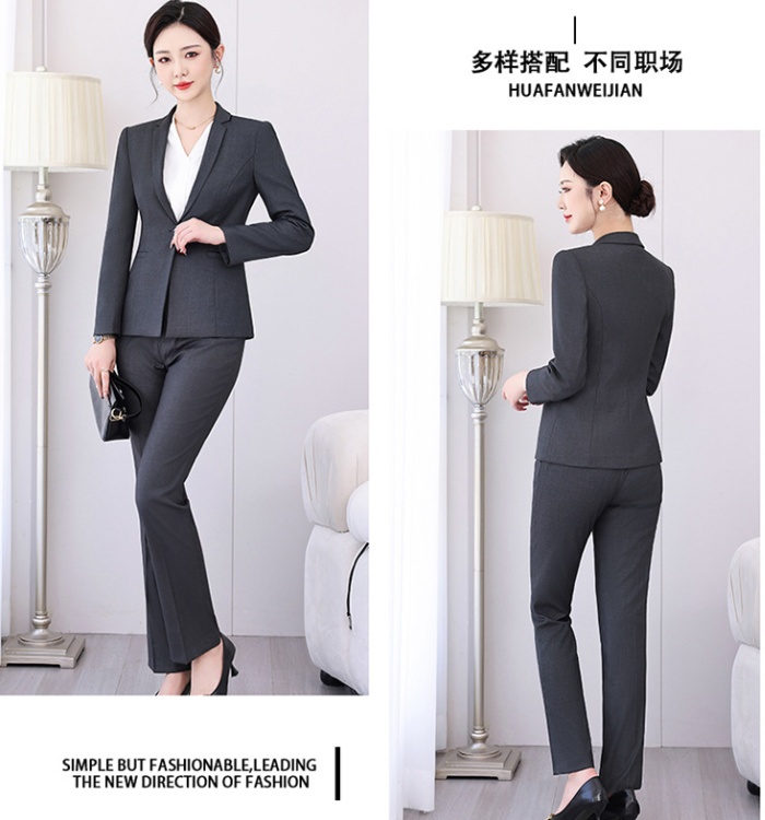 Overalls suit pants profession coat 2pcs set for women